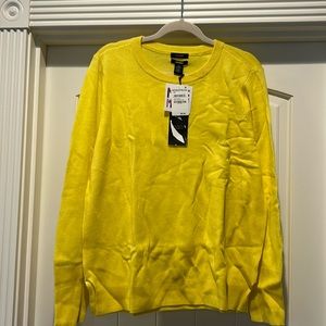 Brand new Halogen sweater from Nordstrom yellow 100% CASHMERE
